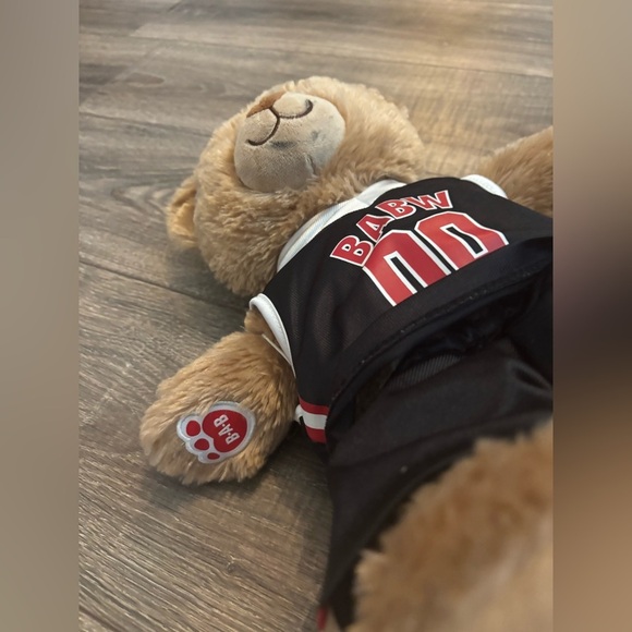 Build-A-Bear 17 inch Tan Teddy Bear & Basketball Uniform - Picture 3 of 3